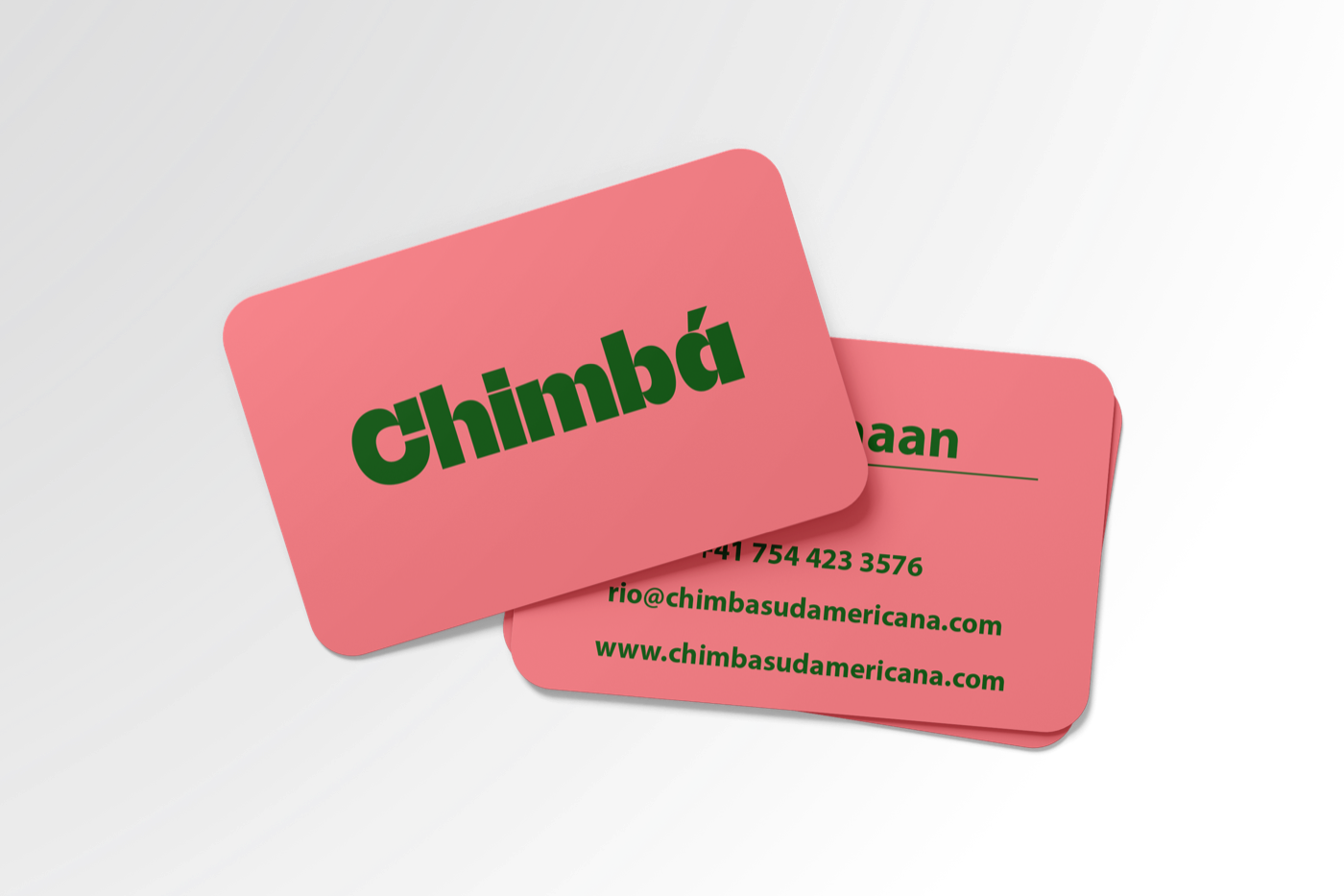 Werbematerialien der Marke Chimba · Alkeme Design