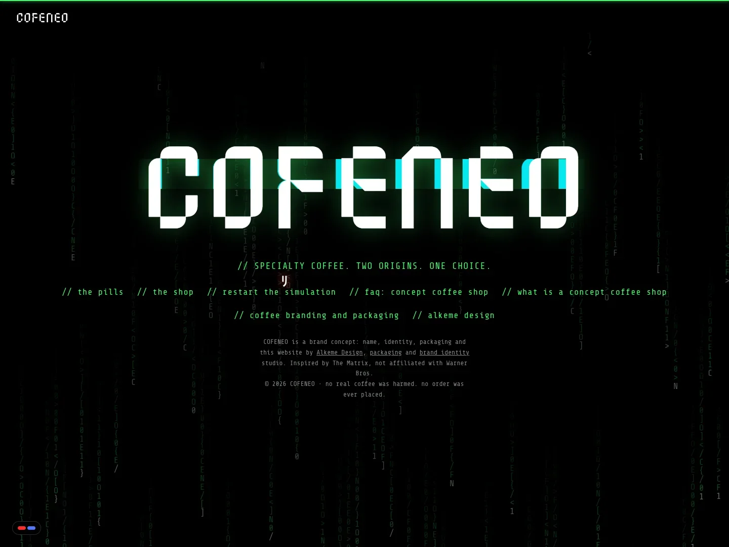 COFENEO-Website: Eine Reise beim Scrollen · Alkeme Design