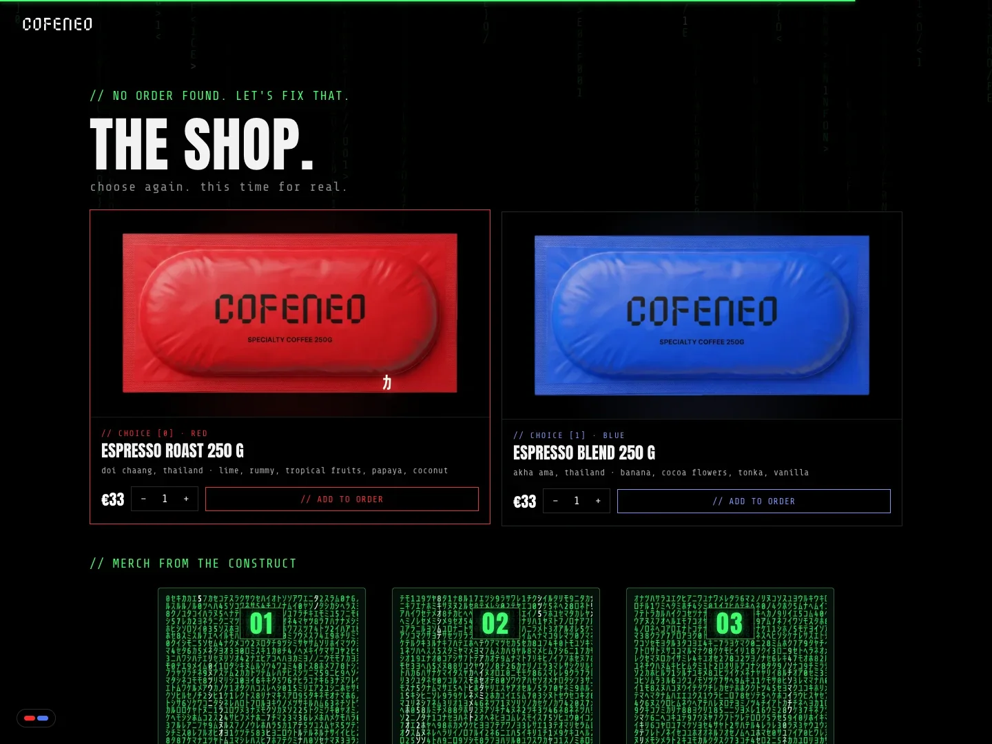 COFENEO-Website: Eine Reise beim Scrollen · Alkeme Design