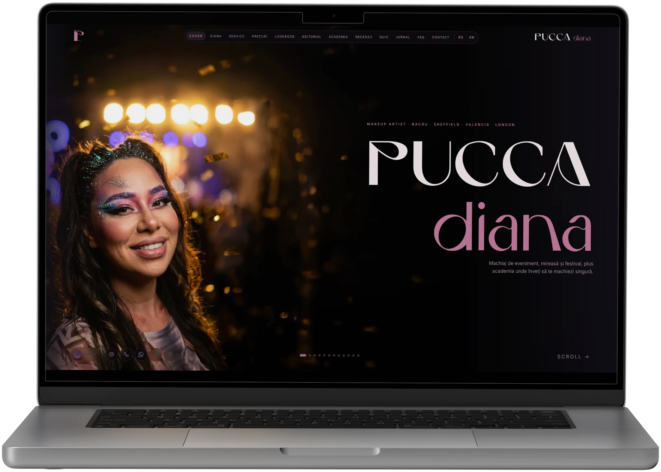 Pucca Diana · Die Website · Alkeme Design