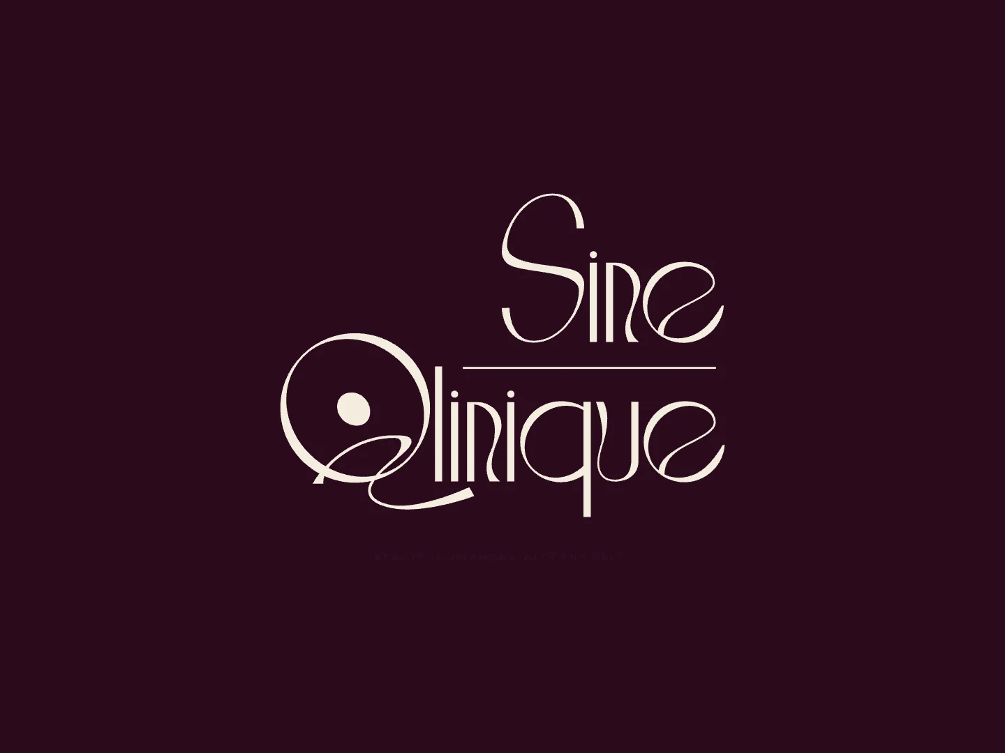 Website von Sine Qlinique: die Startseite · Alkeme Design